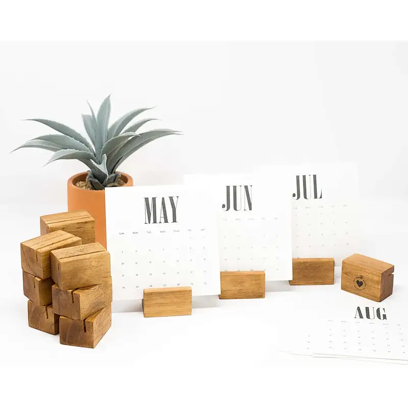 Wood Table Number Holder