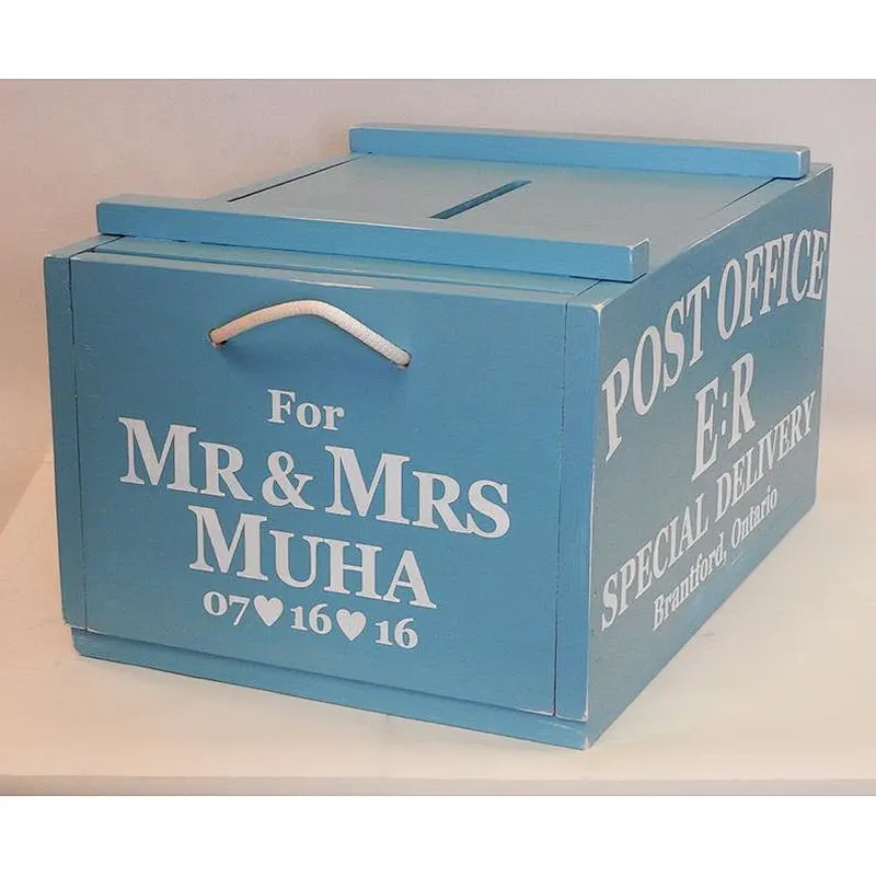 2020 Amazon Hot Sales Wedding Rustic Storage Box Wooden box with lid