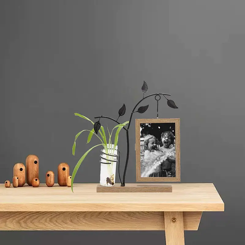 Wooden Double Sided Photo Frames for Table Home Christmas Wedding Decoration