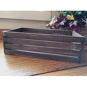 Rustic Wood Crate Table Centerpiece for Fall Decor