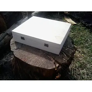 Big unfinished Wood Box/Treasure chest / Unpainted/keepsakebox 2020
