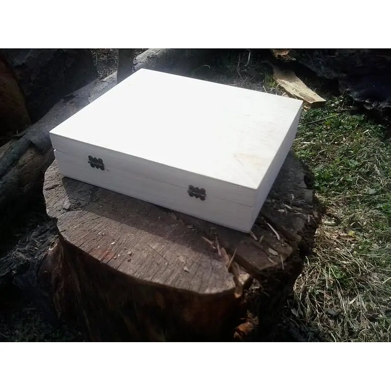 Big unfinished Wood Box/Treasure chest / Unpainted/keepsakebox 2020