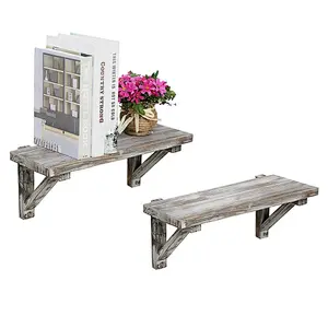 Rustic Decorative Wooden Wall-Mounted Storage Display Shelves,Wall Floating Shelf