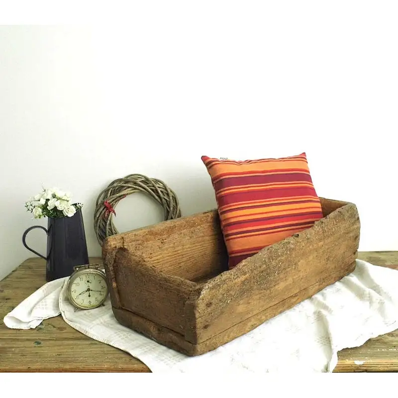 Large Antique Wooden Trough Primitive Crate