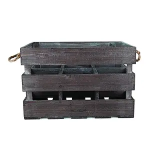 Vintage rustic farmhouse wine crates