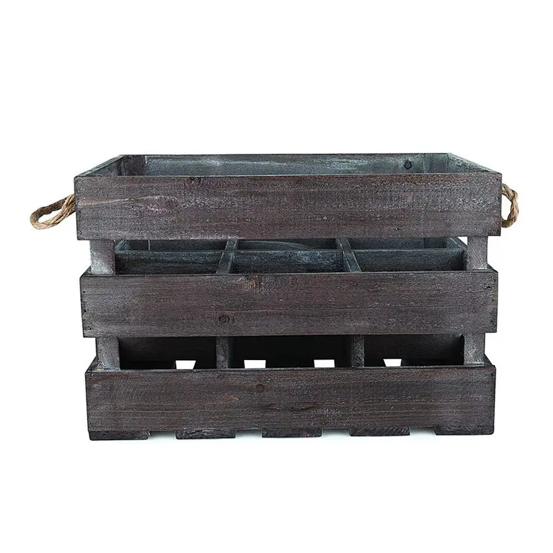 Vintage rustic farmhouse wine crates