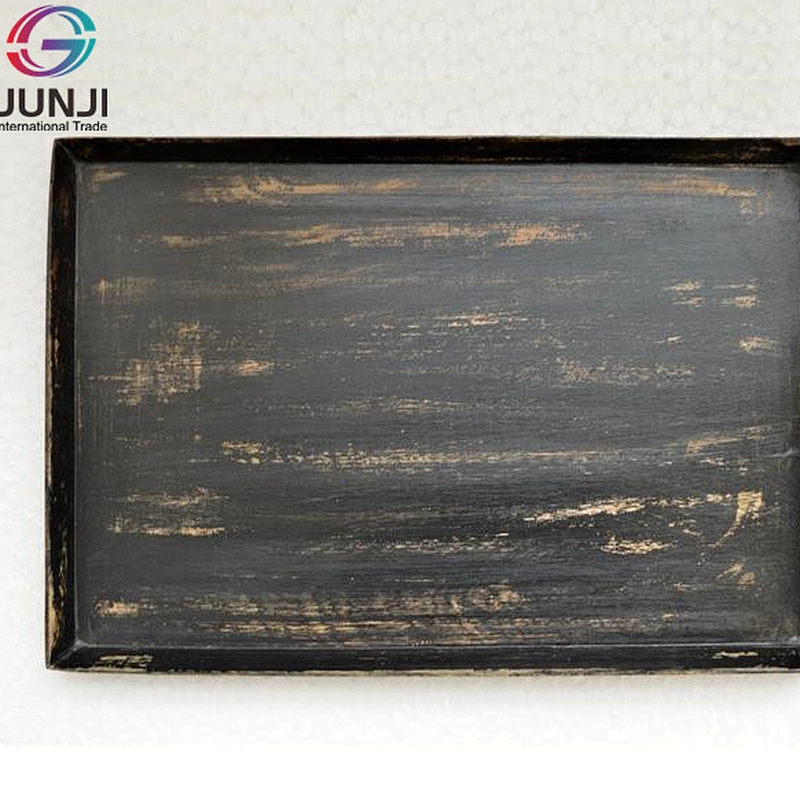 Wood dinner plate tray bread wooden tray with handle wooden tray stand