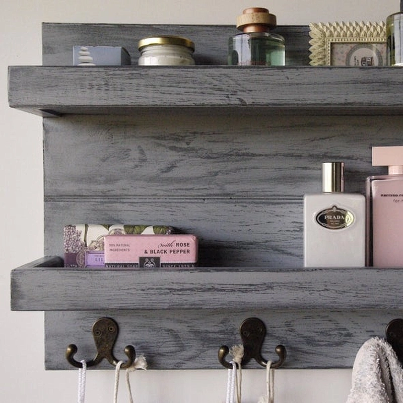 Wall shelf rustic shelves wall corner standing wall shelf