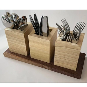 Wood Decor - Wood Home Decor - Kitchen holder,, Handmade Solid Wood, Modern, wooden box