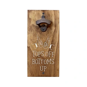 Wall Mount Bottle Opener and Funny Beer rustic,fir wood,with Wooden Beer Tote, Carrier.Creative Design Wooden Bottle Carrier2020