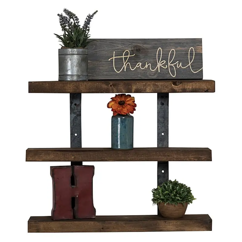 Industrial Grace Three-Tier Wall Floating Shelves