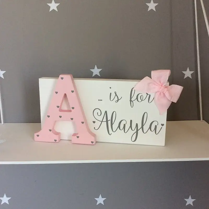 wooden signwooden signs with sayings showerwood signs to decorate walls gift Nursery decor Girls room Name sign  Wooden Signs