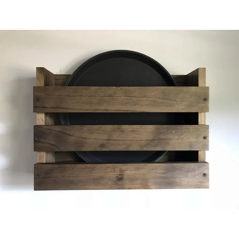 Wooden storage rack,Rustic holder serving trays Restaurant Wood rack