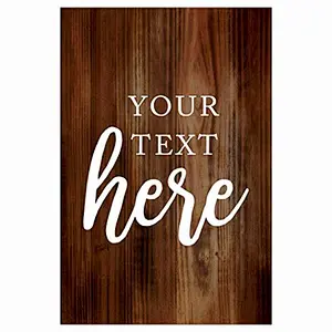 Personalized Extra Large Wedding Easel Board Party Sign,12x18-inch , Dark Rustic Wood, Your Text Here, 1-Pack, Custom