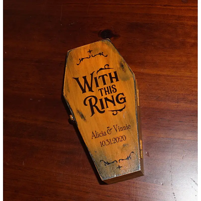 Unfinished Mini Wood Coffin Hinged Latched Halloween Craft Wooden Casket Box Occult  Samhain  Halloween