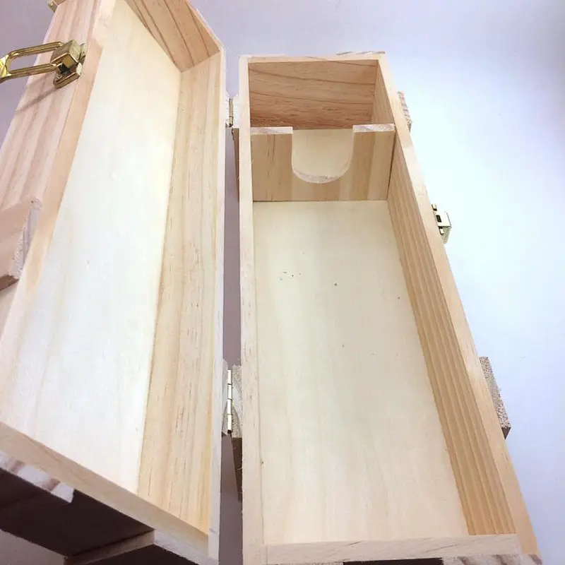 Custom Rustic Wood Storage Box wine bottle rack