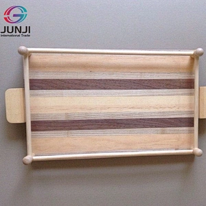 Wooden tray with handles serving makeup table tray hand made tray