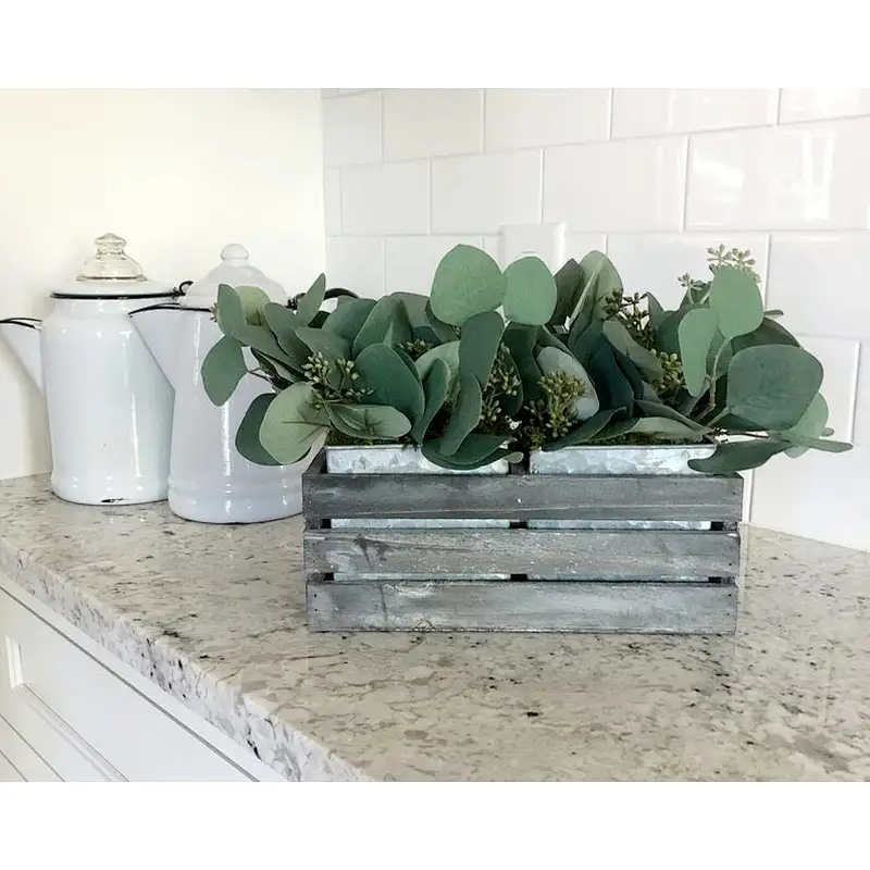 Rustic Farmhouse Centerpiece Decorative wooden crate Wooden box with ropes White crate box Vintage crate Retro Gift
