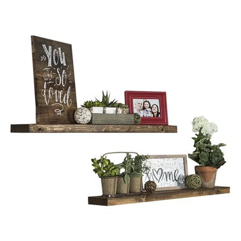 New (Sets of 2) Design Wooden Floating Wall Shelf
