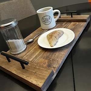 Tray with Metal Handles, Breakfast Tray, Coffee Tray