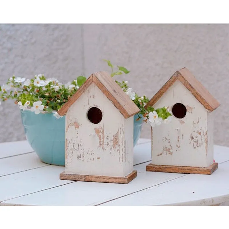 JUNJI Best Bird House Wood New Cedar Wooden Decorative Birdhouse Hanging Nest Rustic