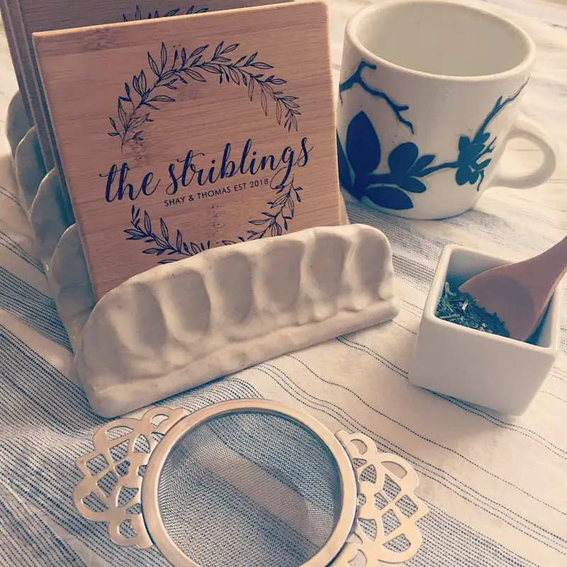 Wood Design Coasters - Wood Decor - Wood Home Decor - Drink Coasters -  Ceramic Coasters -