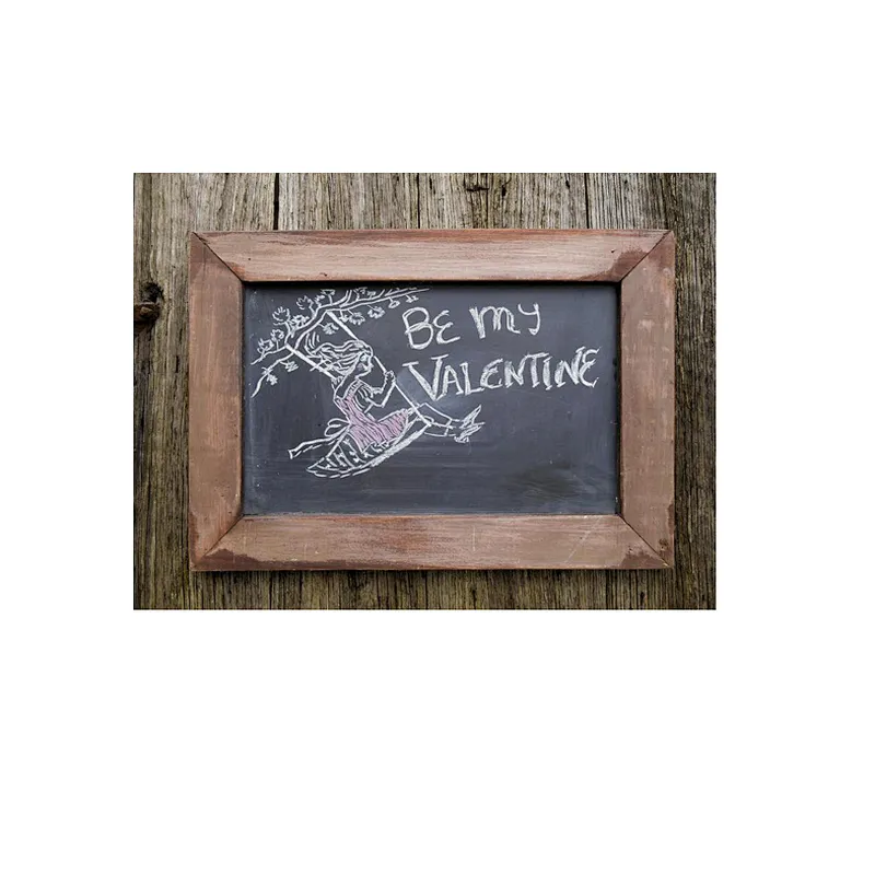 Real Slate Chalkboard in Rustic Wooden Frame