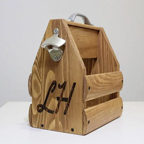 6-bottle Wooden Wine Clamp Carrier