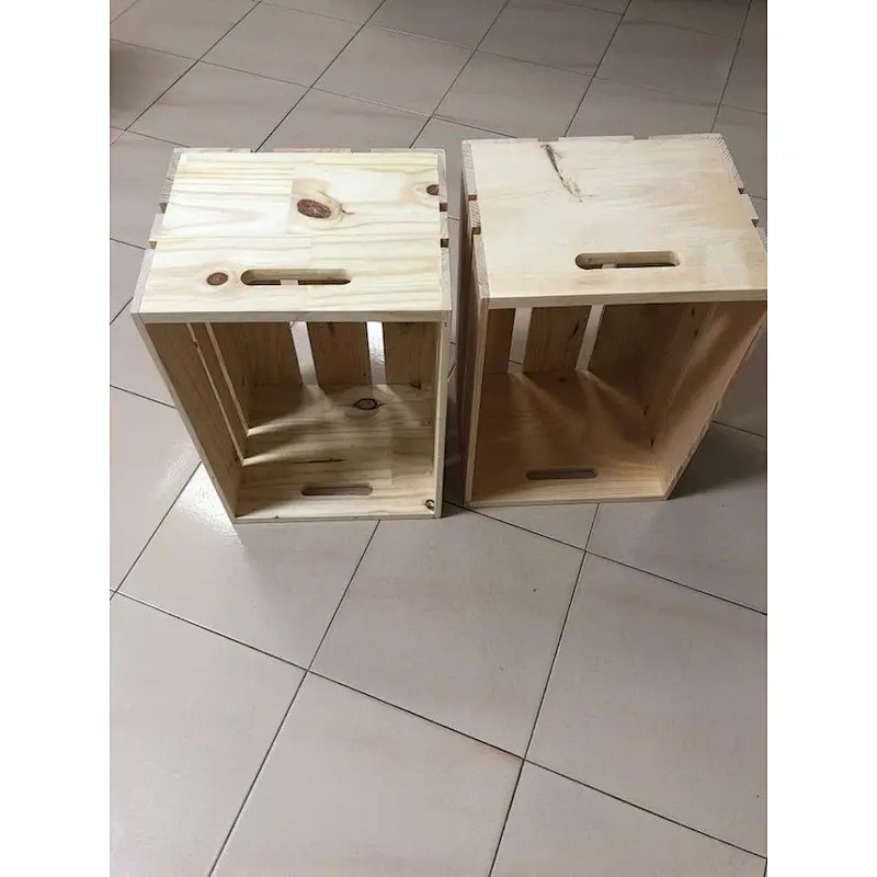 Rustic wholesale unfinished personalized customized big decoration  cheaper  retro style with handles storage   two wooden boxes