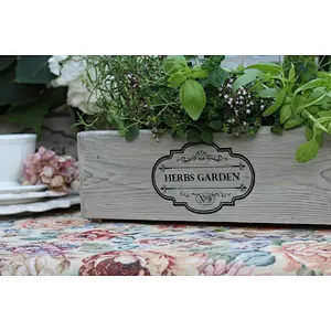 Custom Wood Box For Herbs Window Box  Small Wooden Boxes For Flowers Farmhouse Wooden Box
