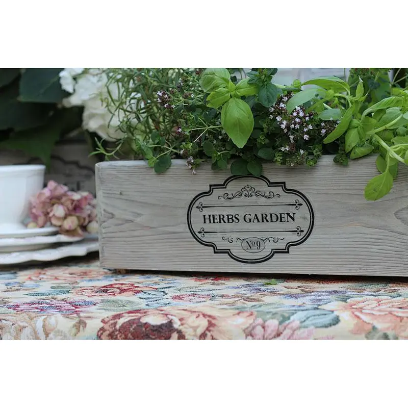 Custom Wood Box For Herbs Window Box  Small Wooden Boxes For Flowers Farmhouse Wooden Box