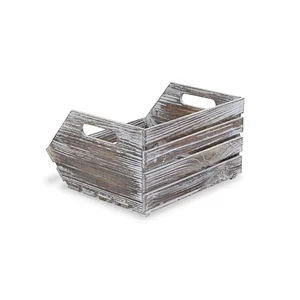 custom wooden gift box Nesting Ash Brown Wood Accent Crates Box For Storage