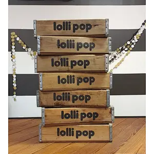 Lollipop Vintage Soda Crate Storage Box wooden crates custom wood crate storage unfinished wood crates wholesale