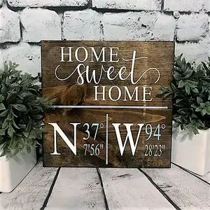 Home decoration walls billboards Wooden sign Welcome sign