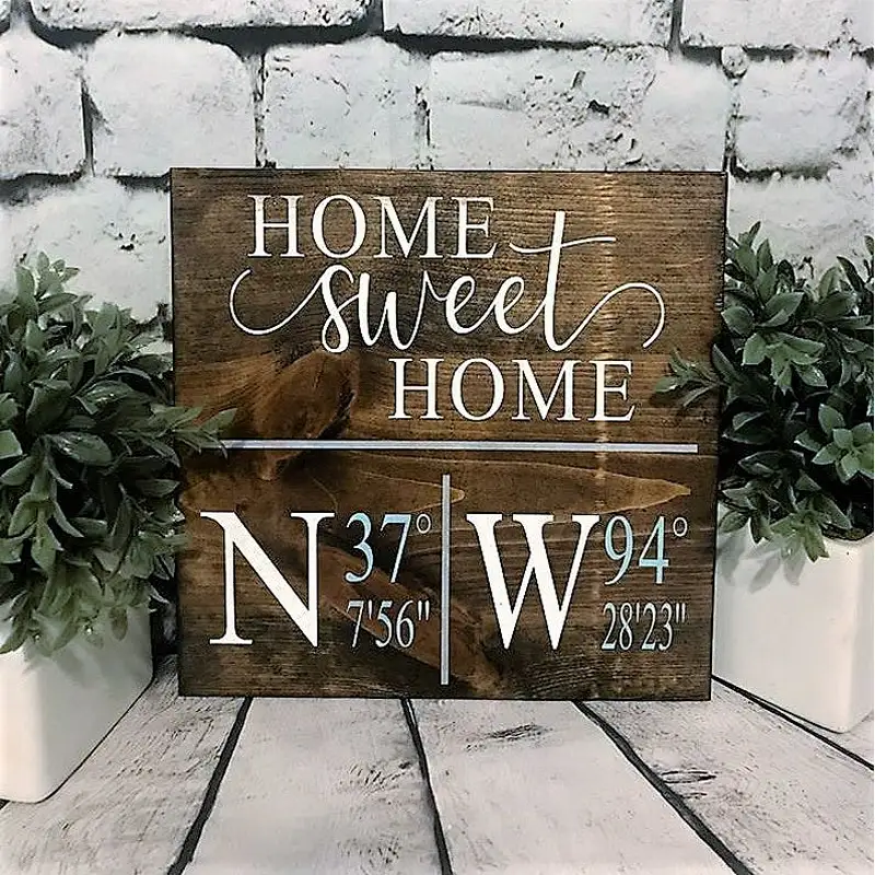 Home decoration walls billboards Wooden sign Welcome sign
