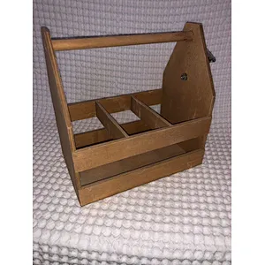Wooden Six Pack Bottle Carrier with Dividers