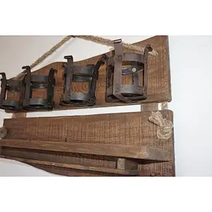 Rustic Wall-Mounted Wine Shelf