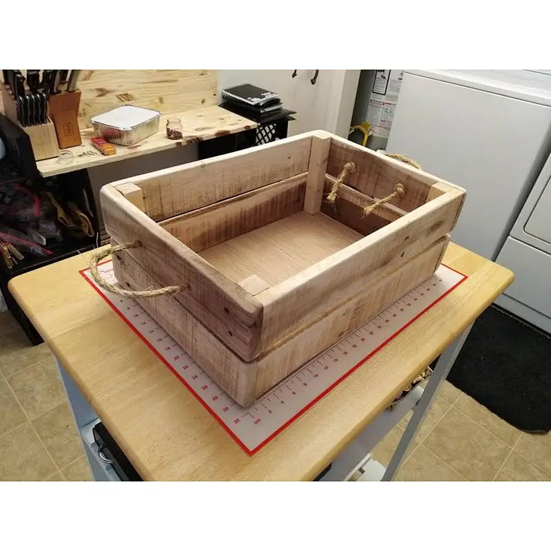 Rustic Pallet Wood Crate Wine Wooden Box Wooden Trays and Boxes Wooden Boxes Unfinished
