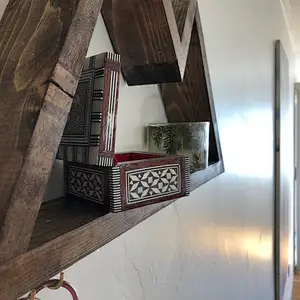 Mountain Shelf Key Holder- Rustic Mountain Key Holder for house keys, the dog leash, and entryway stuff