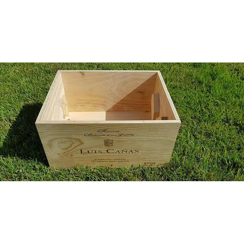 Spanish Wine Box Pine Wood Bottle Crate