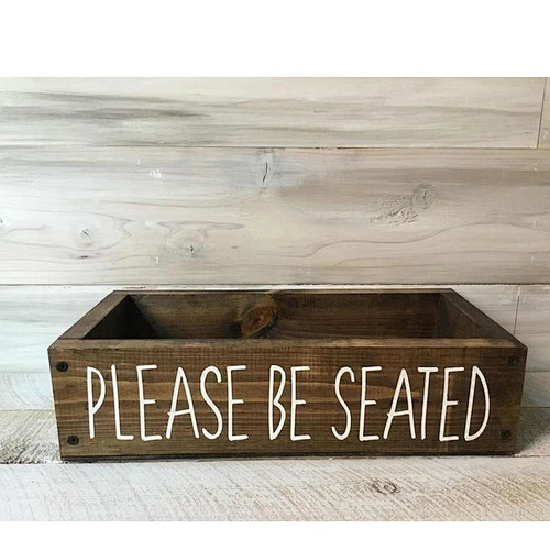 Please be Seated, Wooden Box, Toilet Tank Decor, Hello Sweet Cheeks  wooden tissue box