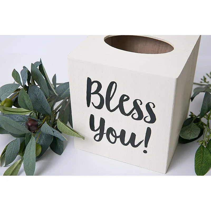 ountreeC Rustic Tissue Box Cover - Farmhouse Tissue Box Holder  with 