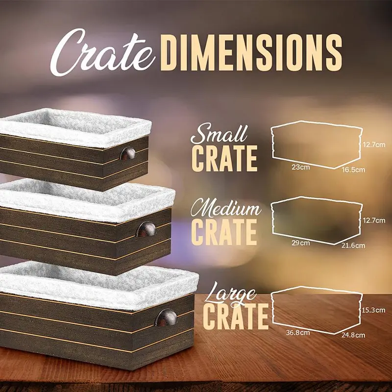 unfinished rank  Apple crate box tool Storage with ChalkboardHome Decor Wooden Crates with Linerand Display with Handles