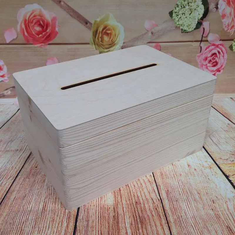 Rustic retro wooden mailbox storage box