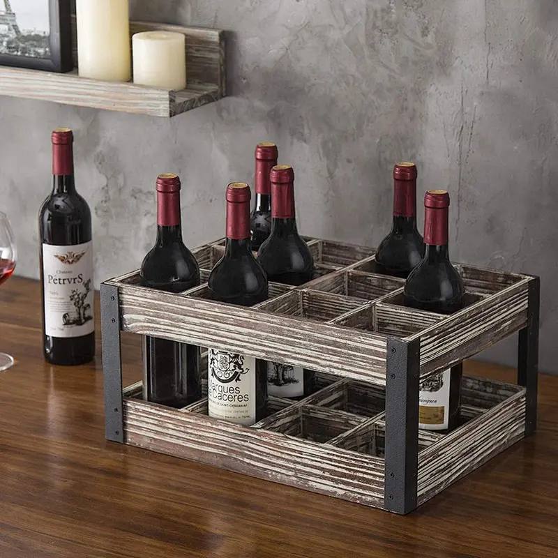 Rustic storage wood  wine crates grey for fruits and vegetables cheap wooden fruit crates for sale