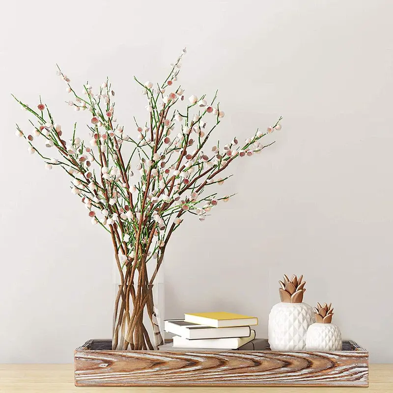 Solid Hardwood Ottoman rustic serving tableware dessert eid wood tray