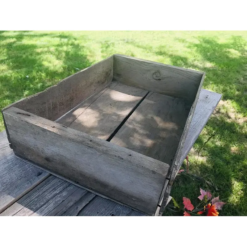 Primitive Wood Shallow Cratewooden trays and boxeswooden boxes manufacturersunfinished wood crates wholesale wood crate old