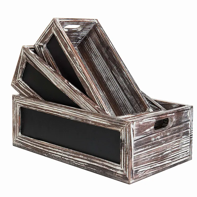 shabby chic unfinished wooden crate box  Apple crate Vegetable box bin Potato tool Storage with wooden  crate  Chalkboard