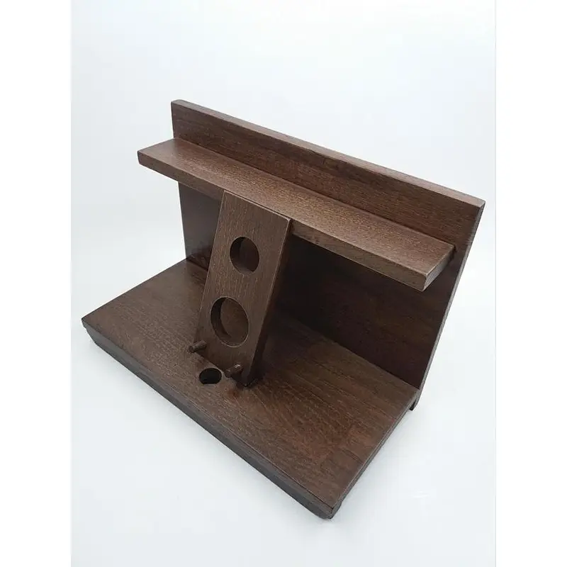 Wooden docking station men wood phone docking station wireless charge wood docking phone station