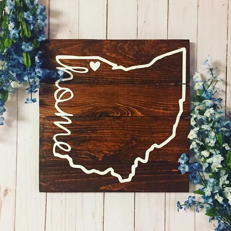Rustic Custom Blank wood sign unfinished wood sign supplies make your own State Home Sign